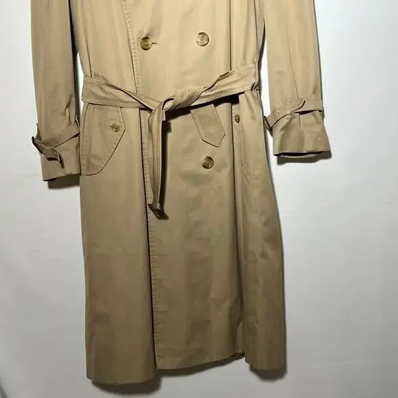 Burberry Burberrys' Trench Coat Kensington Nova Made in England sz 46R VTG Tan - Picture 15 of 16